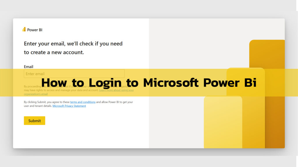 How to login microsoft power bi