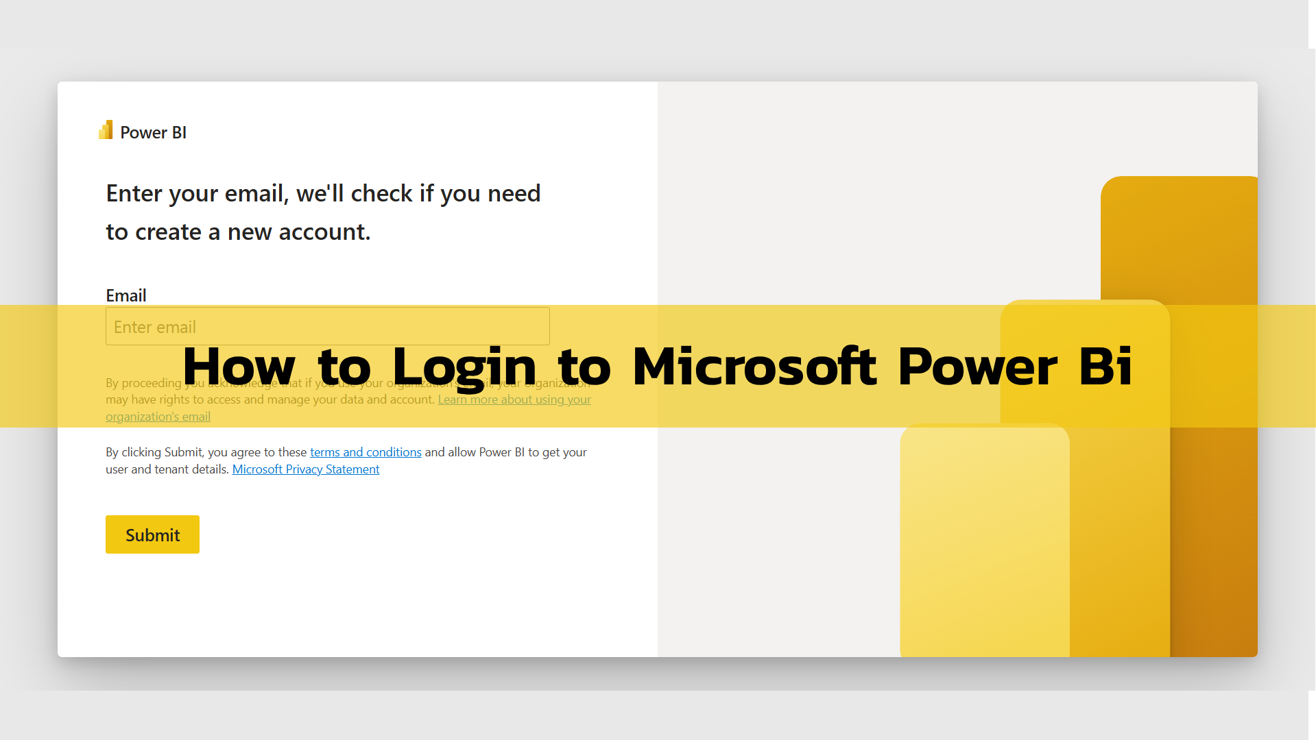 How to login microsoft power bi